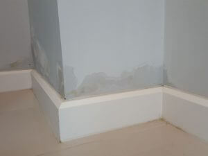 Rising damp on wall